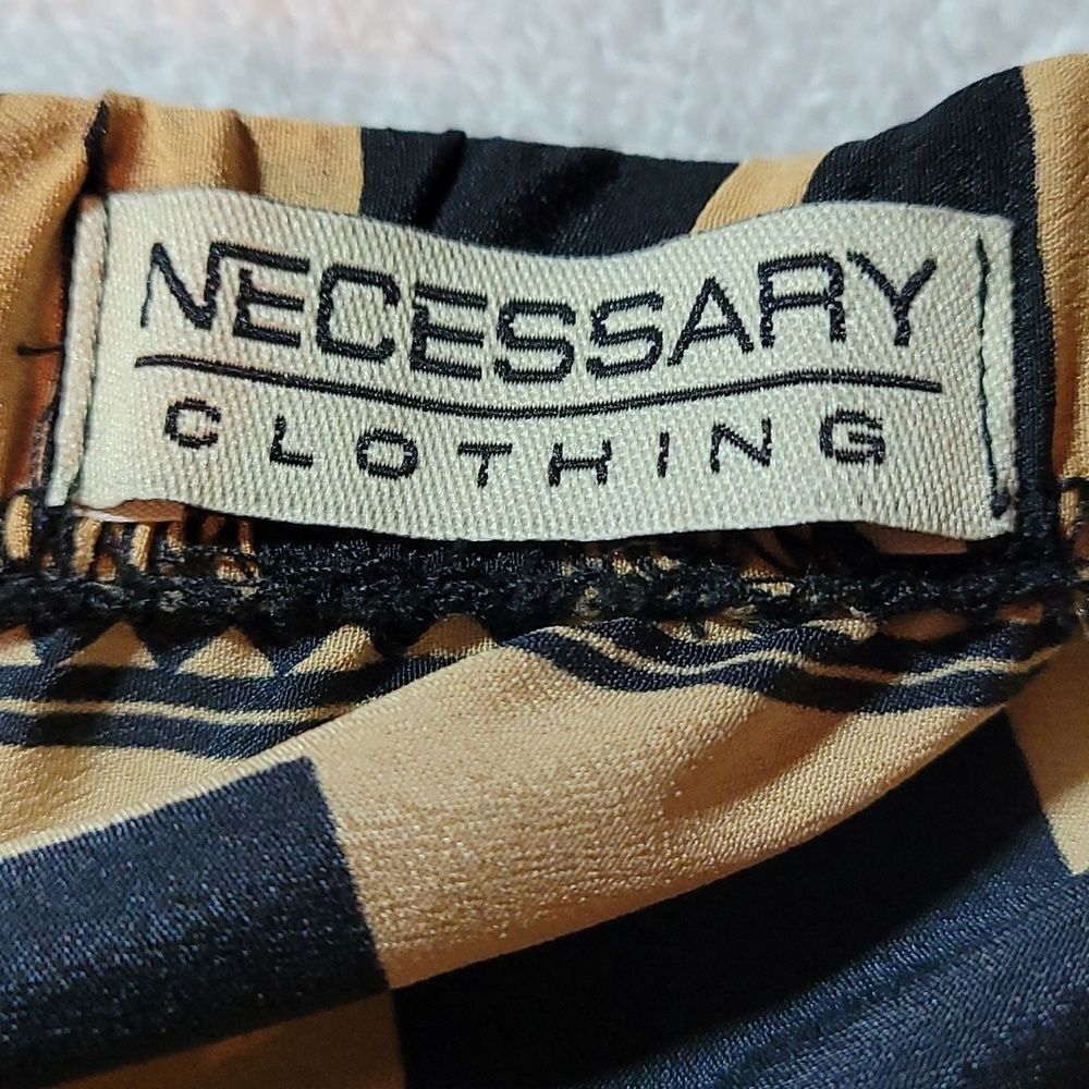 Necessary clothing black and tan strip sleeveless jumpsuit - Picture 3 of 3